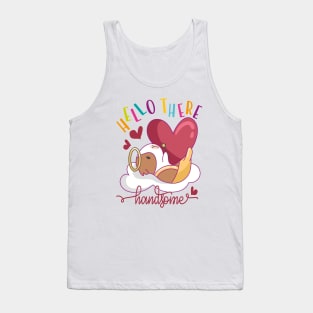 Guinea Pig on Cloud for Valentine's Day or Any Love Occasion Tank Top